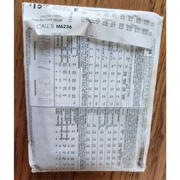 McCalls sewing patterns for men's and kids robes and pajamas - Picture 5 of 6